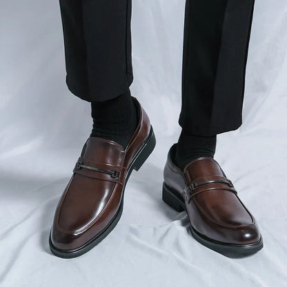 Men's Dress Loafers with Strap Detail