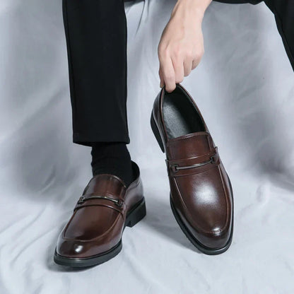 Men's Dress Loafers with Strap Detail