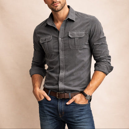 Men's Dual Pocket Button Shirt