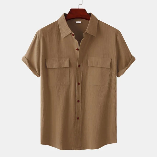 Men's Dual Pocket Collar Shirt
