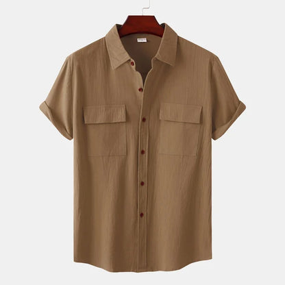 Men's Dual Pocket Collar Shirt
