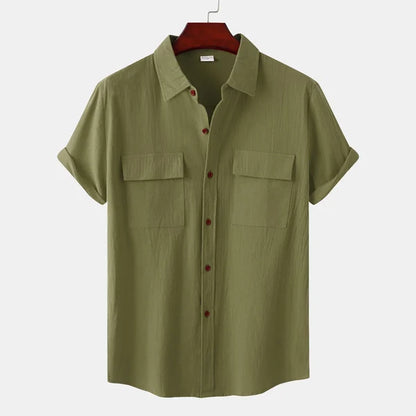 Men's Dual Pocket Collar Shirt