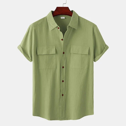 Men's Dual Pocket Collar Shirt