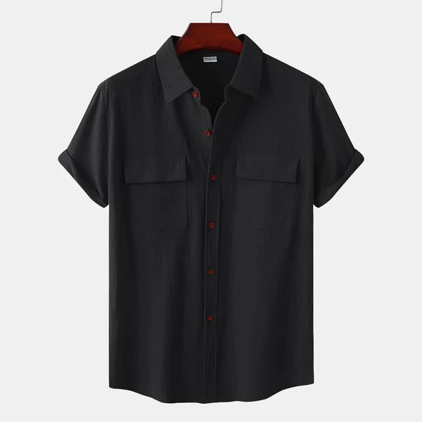 Men's Dual Pocket Collar Shirt