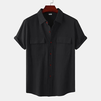 Men's Dual Pocket Collar Shirt