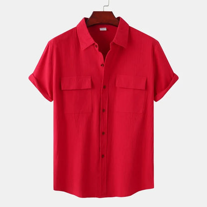 Men's Dual Pocket Collar Shirt