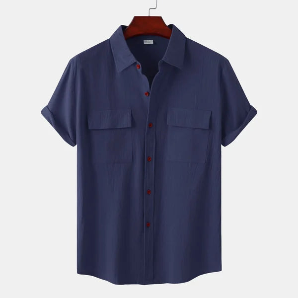Men's Dual Pocket Collar Shirt