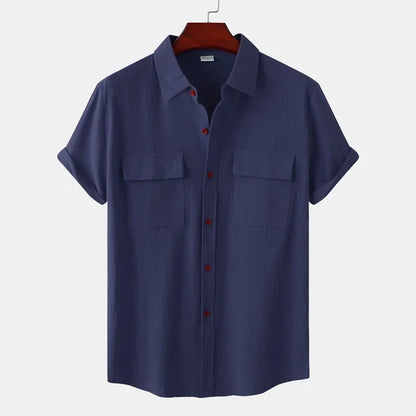 Men's Dual Pocket Collar Shirt