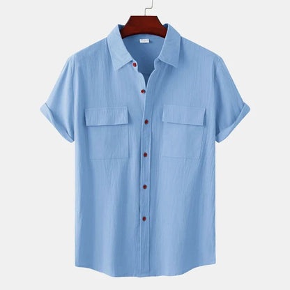 Men's Dual Pocket Collar Shirt