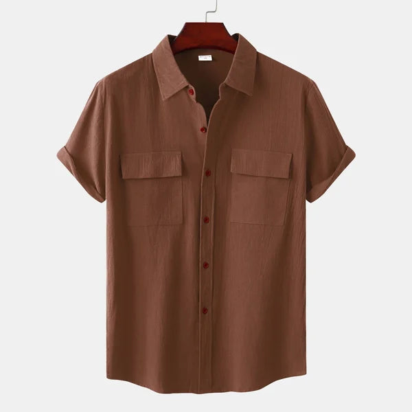 Men's Dual Pocket Collar Shirt