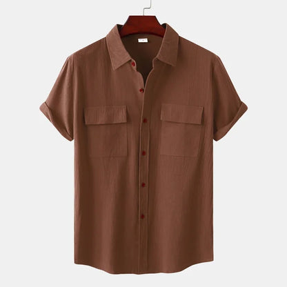 Men's Dual Pocket Collar Shirt