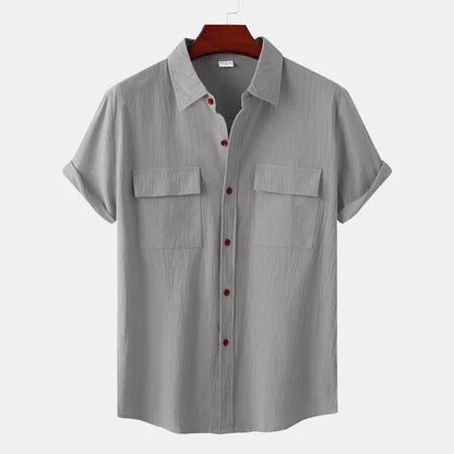 Men's Dual Pocket Collar Shirt