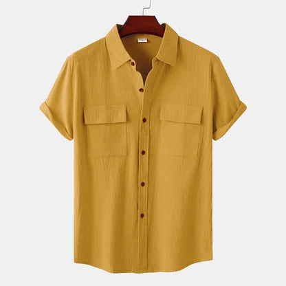 Men's Dual Pocket Collar Shirt