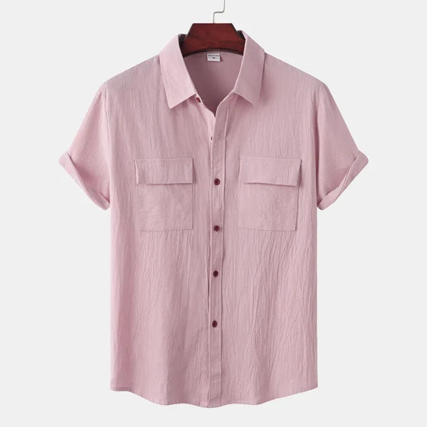 Men's Dual Pocket Collar Shirt