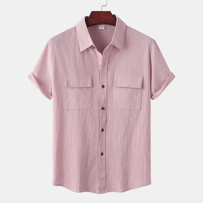 Men's Dual Pocket Collar Shirt