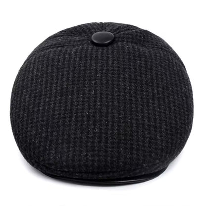 Men's Ear Flap Flat Cap