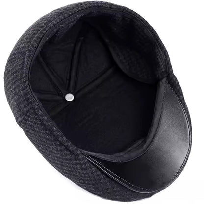 Men's Ear Flap Flat Cap