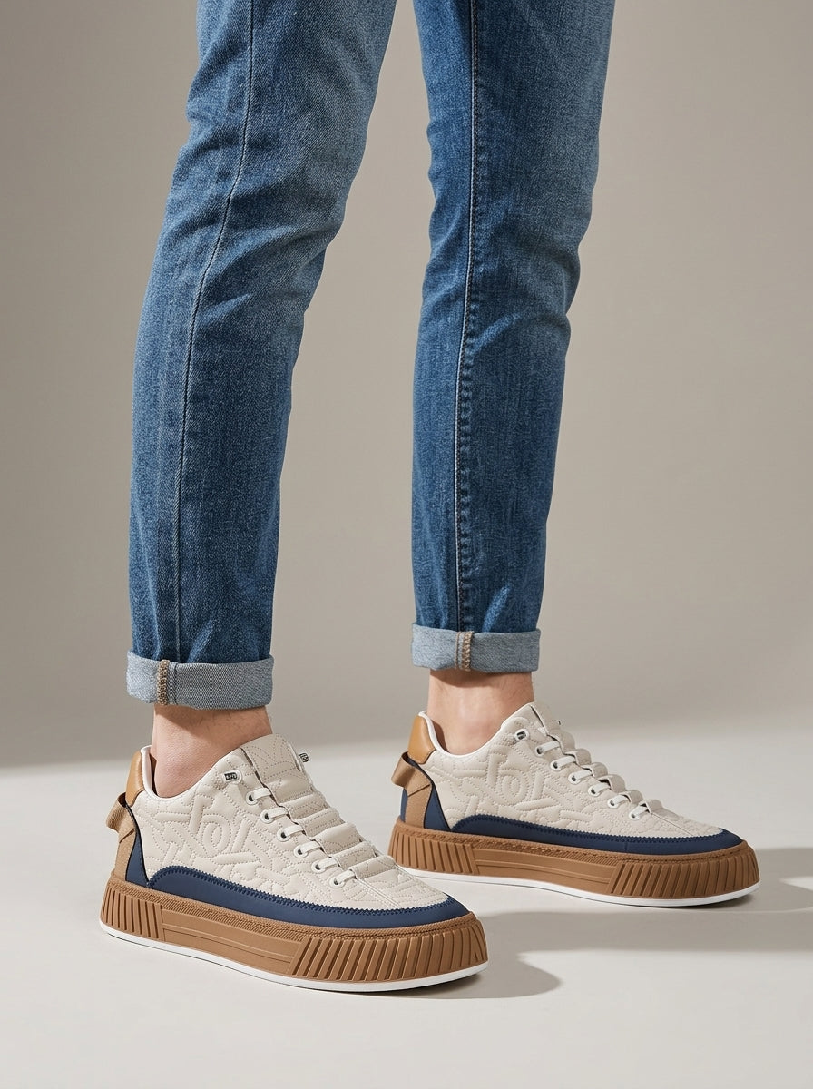 Men's Embossed Panel Trainers