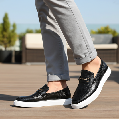 Men's Embossed Slip-On Shoes