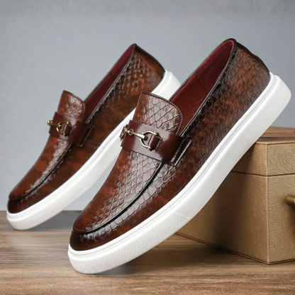 Men's Embossed Slip-On Shoes