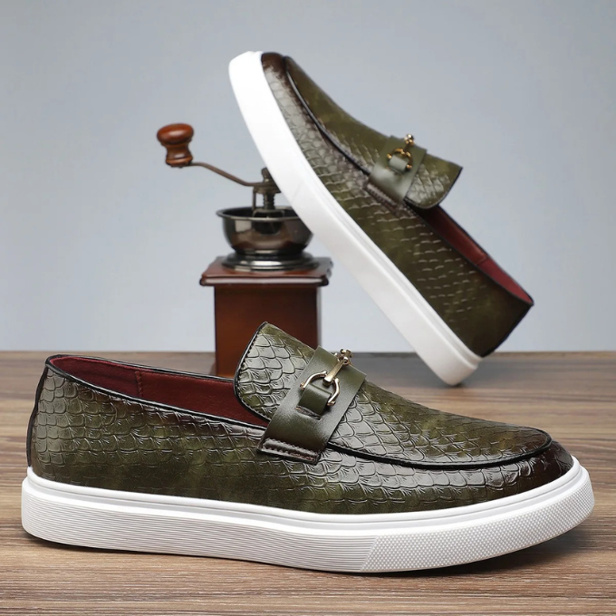 Men's Embossed Slip-On Shoes