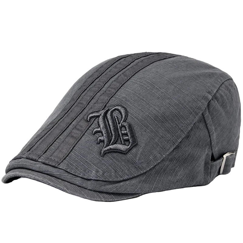 Men's Embroidered Flat Cap