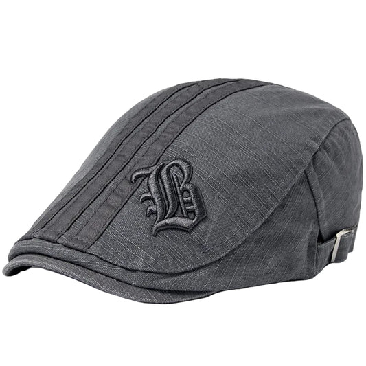 Men's Embroidered Flat Cap