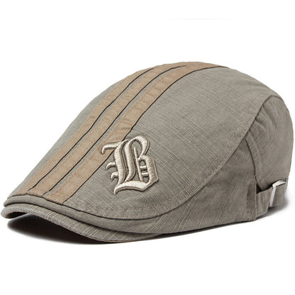 Men's Embroidered Flat Cap