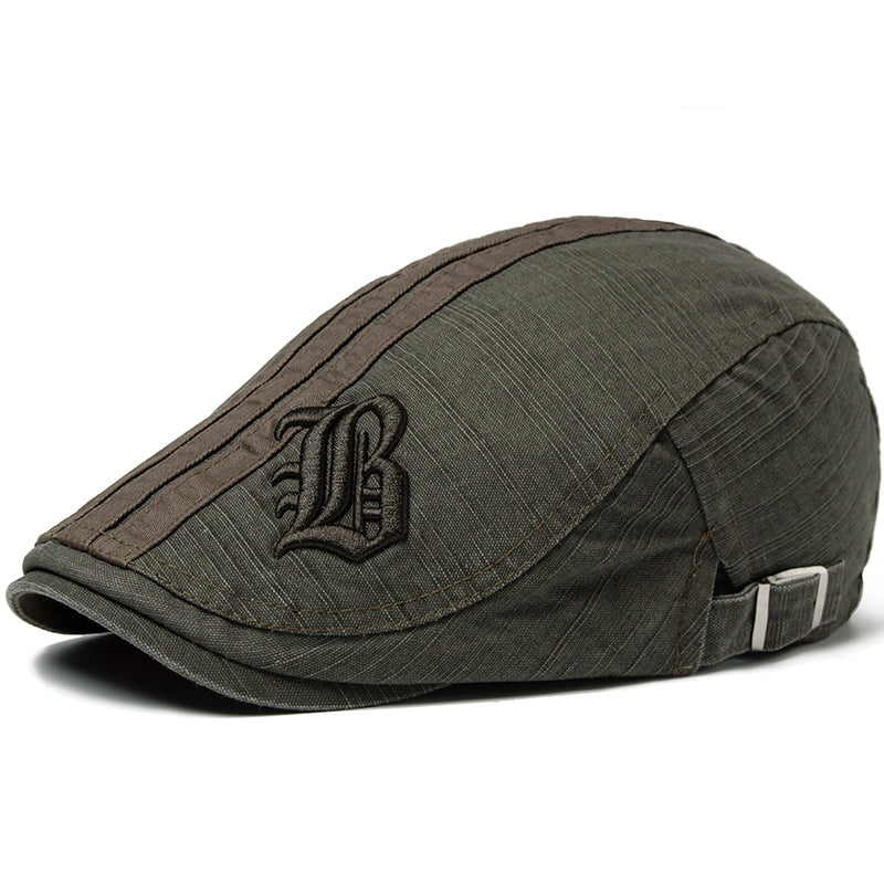Men's Embroidered Flat Cap