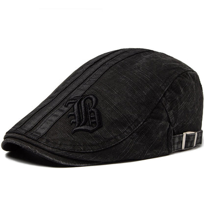 Men's Embroidered Flat Cap