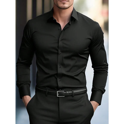 Men's Fold-Down Collar Shirt