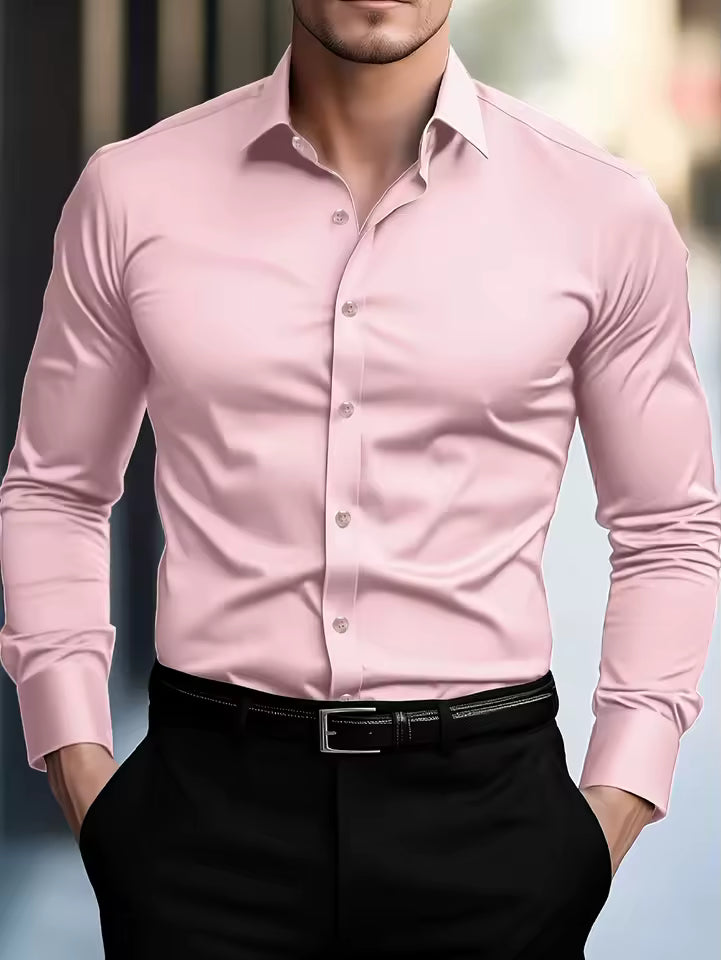 Men's Fold-Down Collar Shirt