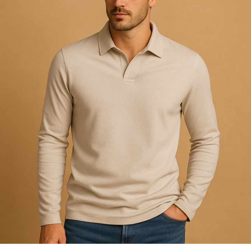 Men's Front Button Polo Shirt