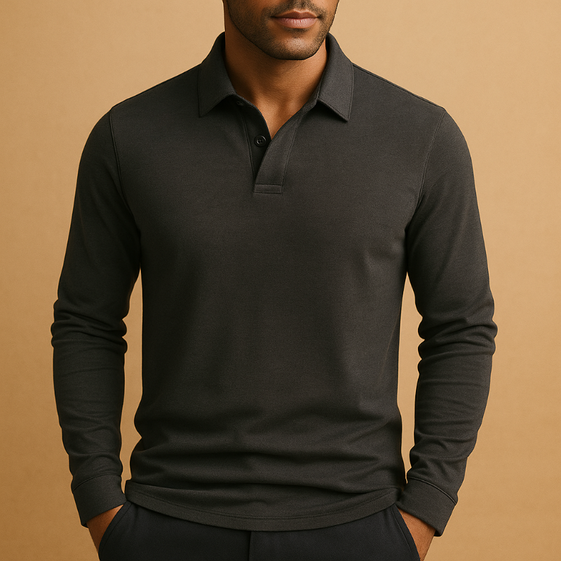 Men's Front Button Polo Shirt