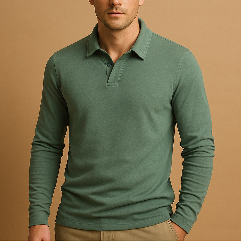 Men's Front Button Polo Shirt