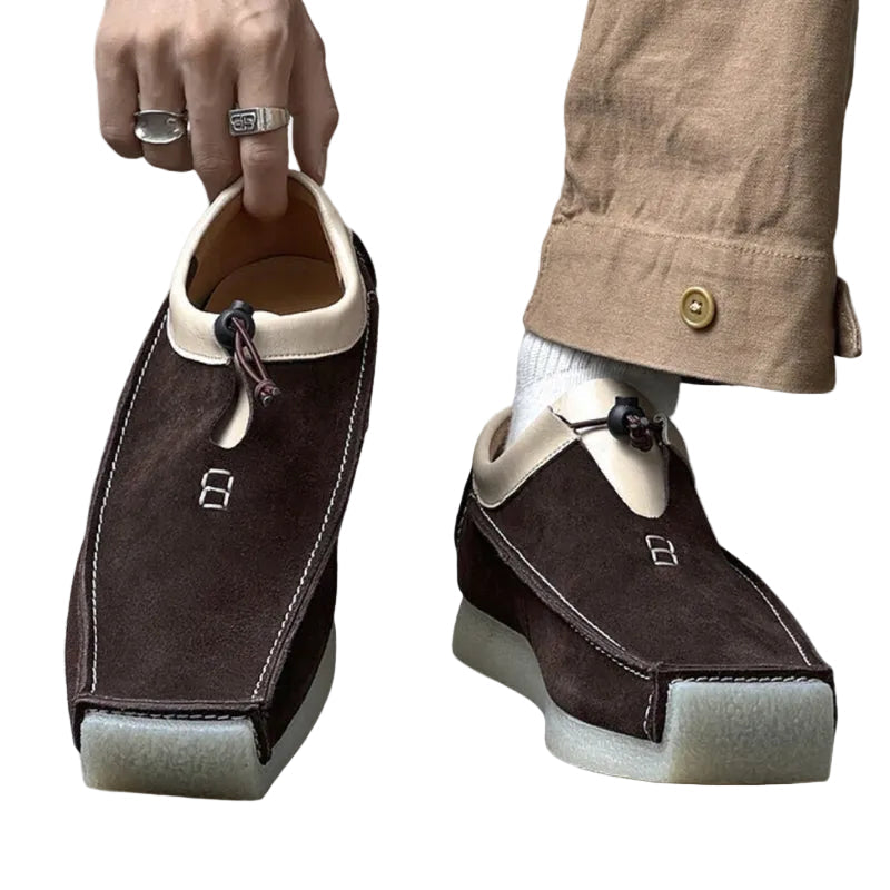 Men's Front Tie Slip-On Loafers