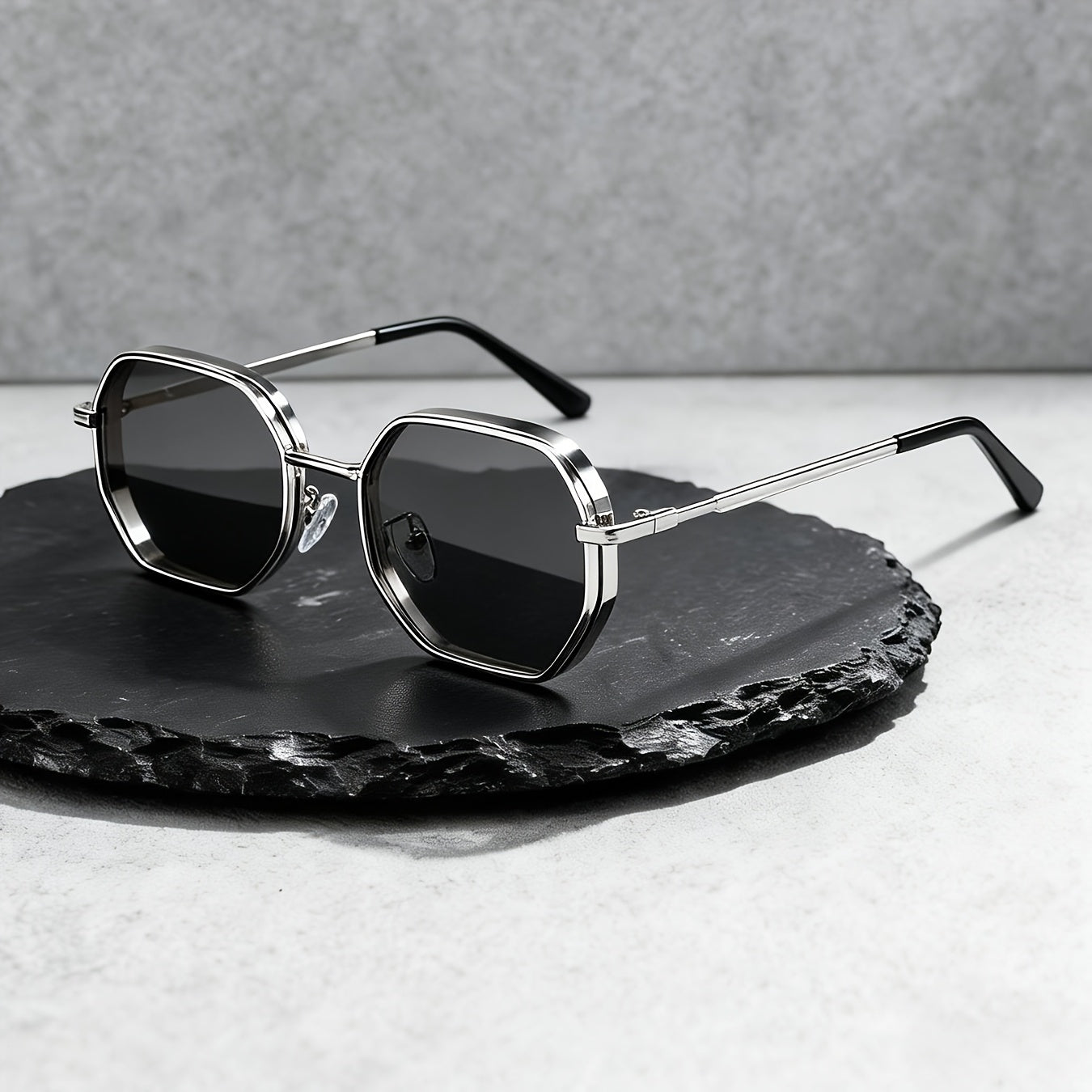 Men's Geometric Frame Sunglasses