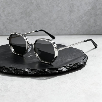 Men's Geometric Frame Sunglasses
