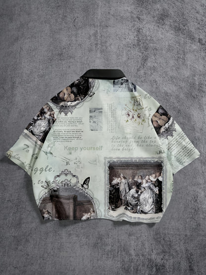 Men's Graphic Collage Print Shirt