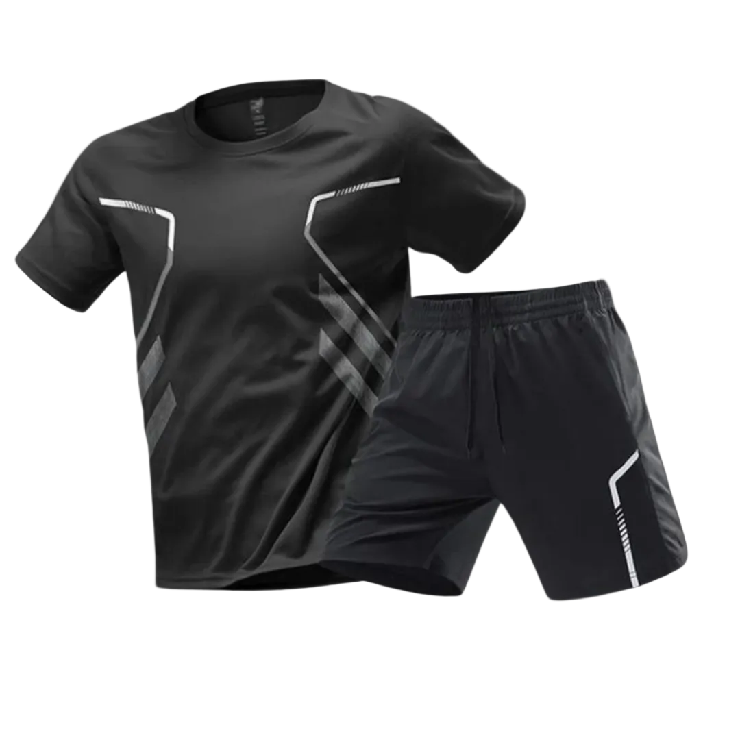 Men's Graphic Line Shorts Set
