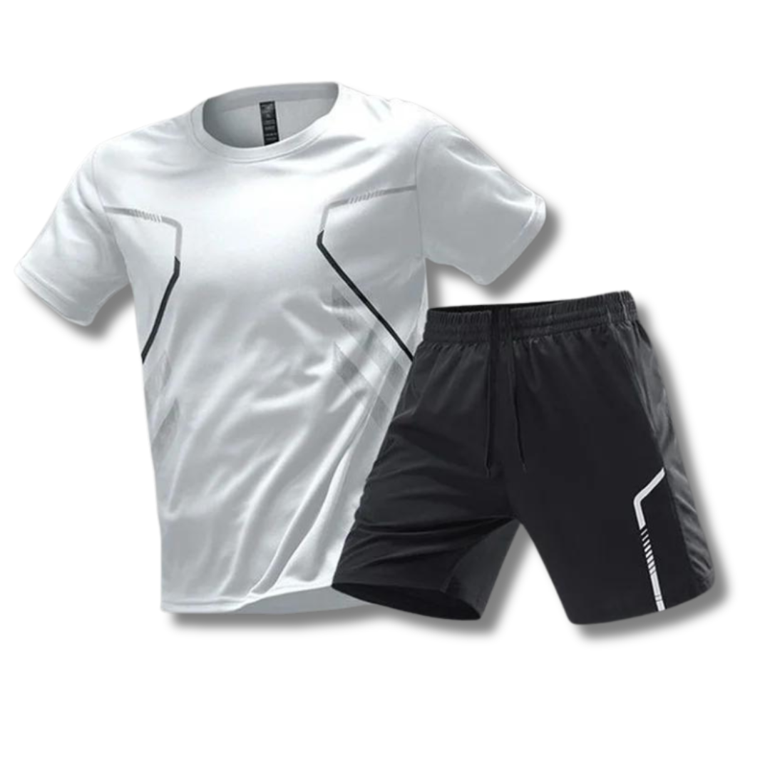Men's Graphic Line Shorts Set