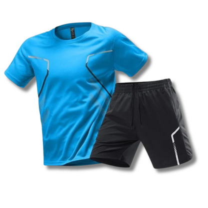 Men's Graphic Line Shorts Set