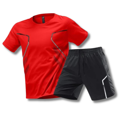 Men's Graphic Line Shorts Set
