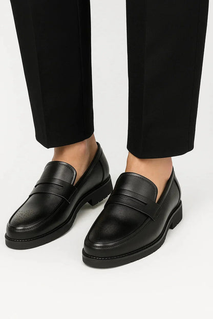 Men's Grooved Sole Penny Loafers