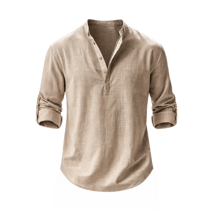Men's Half Button Collar Shirt
