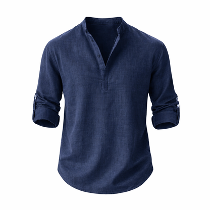 Men's Half Button Collar Shirt