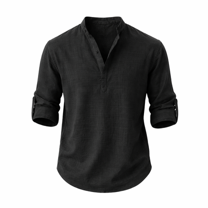 Men's Half Button Collar Shirt