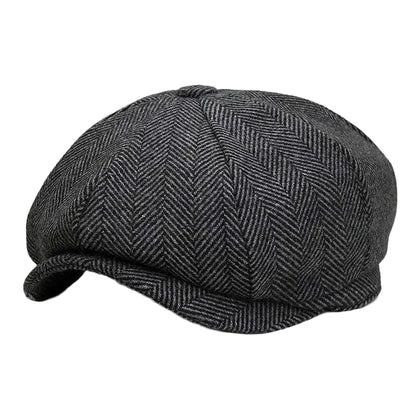 Men's Herringbone Flat Cap