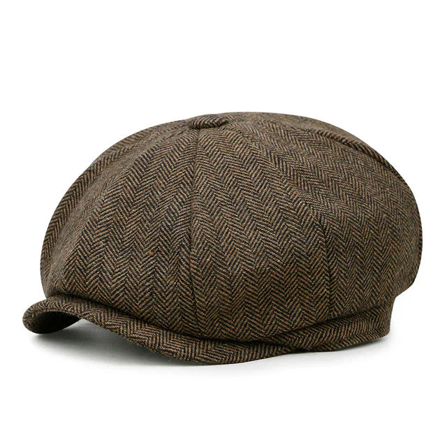 Men's Herringbone Flat Cap