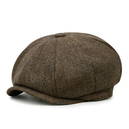 Men's Herringbone Flat Cap